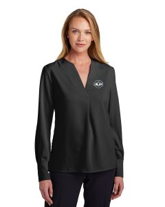 Brooks Brothers Women's Open-Neck Satin Blouse - BB18009